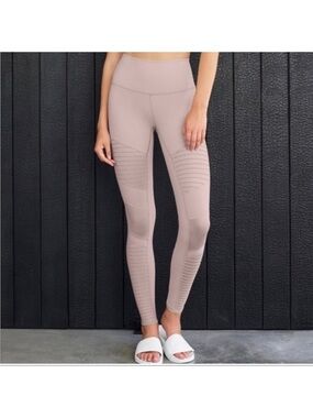 ALO Yoga Moto High-Waist Leggings - Smoky Quartz - Medium